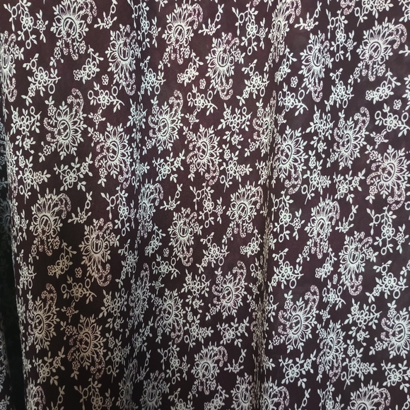 Coldwater Creek Reversible Fairy Maxi Skirt Medium Petite Purple Floral Cottage - Picture 7 of 12